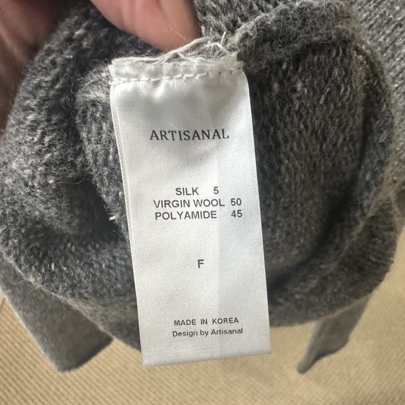 ARTISANAL東大門代購女士新款熱賣時尚休閑針織衫粗花呢圓領ARTISANAL針織衫
