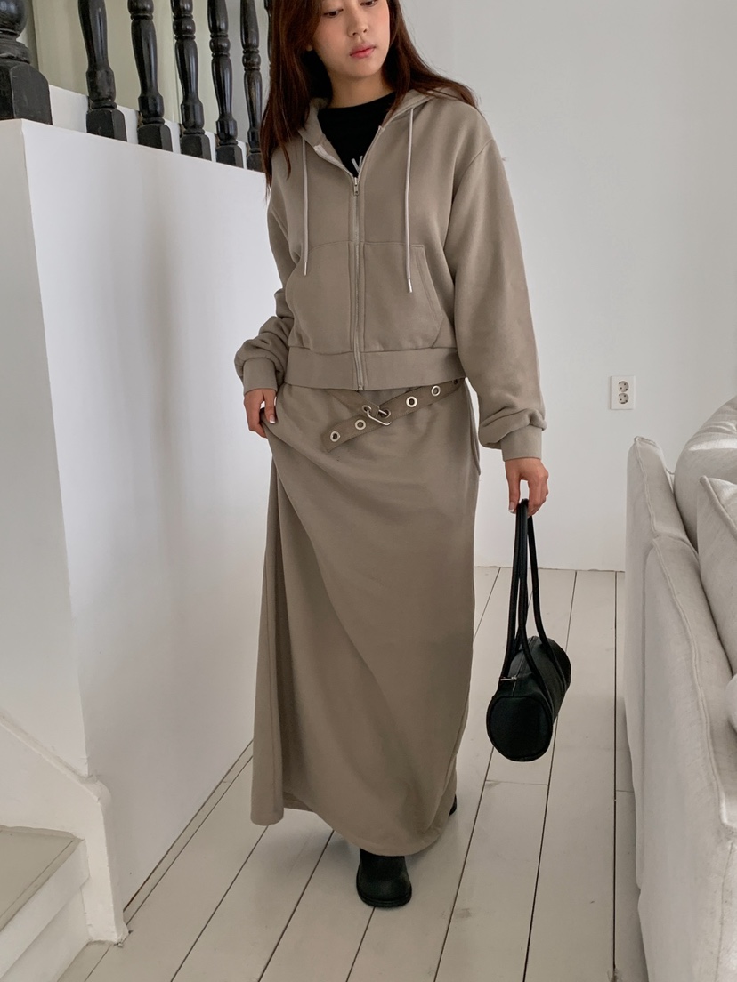 J SHOP韓國代購女裝新款人氣推薦熱賣衛衣拉鏈連帽衫中長款J_SHOP衛衣