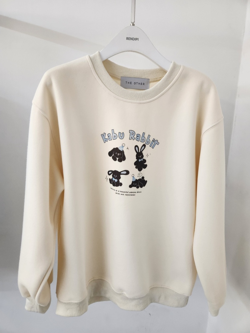 THE OTHER東大門實拍女士新款真品時尚休閑衛衣大號兔子THE OTHER衛衣圖色2