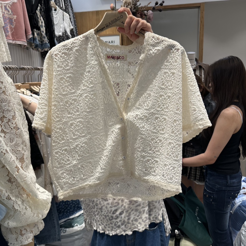 MARI CO韓國代購女士新款熱賣推薦人氣時尚真品襯衫蕾絲衫MARI CO襯衫/蕾絲衫圖色1