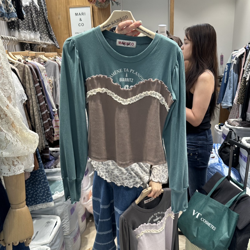 MARI CO東大門實拍女士新品推薦人氣休閑時尚熱賣長袖T恤MARI CO長袖T恤圖色3