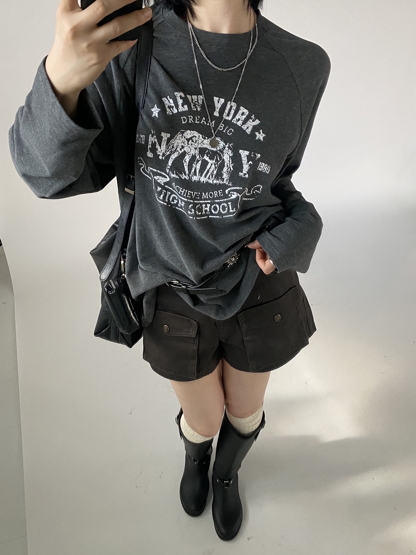 LATTE-P東大門代購女士新品休閑人氣推薦真品時尚長袖T恤LATTE-P長袖T恤