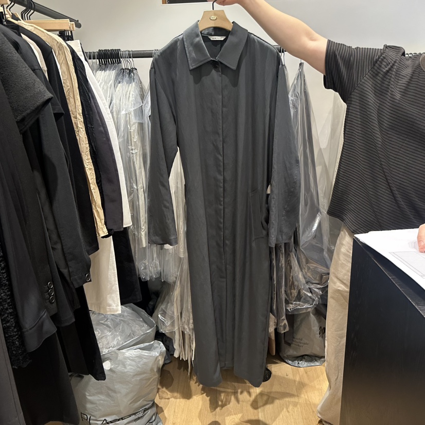 aube nunt韓國代購女士新品休閑熱賣人氣時尚推薦長款風衣aube nunt長款風衣圖色2