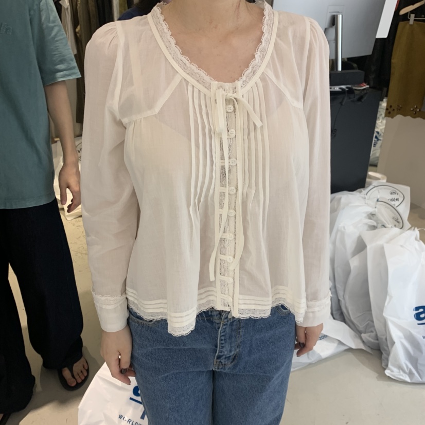 PLATE韓國直郵女士新品人氣休閑推薦時尚真品熱賣襯衫蕾絲衫ANOTHER PLATE MOOD WEAR襯衫/蕾絲衫圖色2