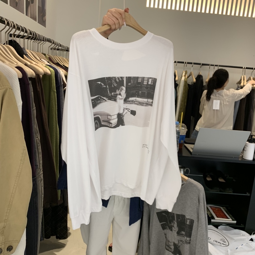 PLATE韓國直郵女裝新款人氣熱賣真品推薦休閑時尚長袖T恤ANOTHER PLATE MOOD WEAR長袖T恤圖色1
