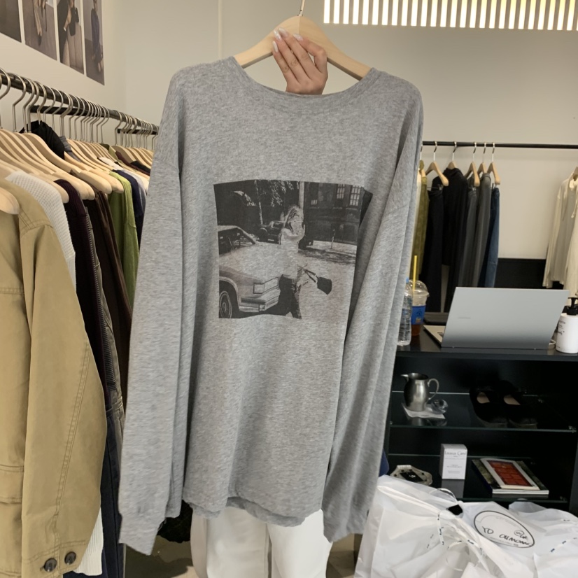 PLATE韓國直郵女裝新款人氣熱賣真品推薦休閑時尚長袖T恤ANOTHER PLATE MOOD WEAR長袖T恤圖色2