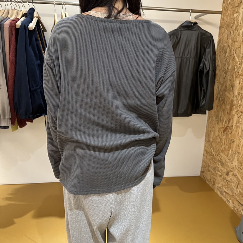 DE VENTI韓國代購女士新品真品時尚人氣休閑長袖T恤華夫格DE VENTI長袖T恤