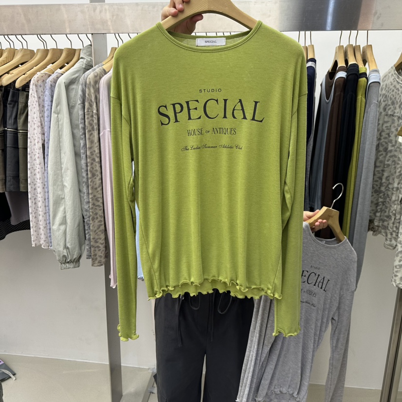 SPECIAL韓國代購女士新款休閑真品時尚推薦熱賣人氣長袖T恤SPECIAL長袖T恤圖色7