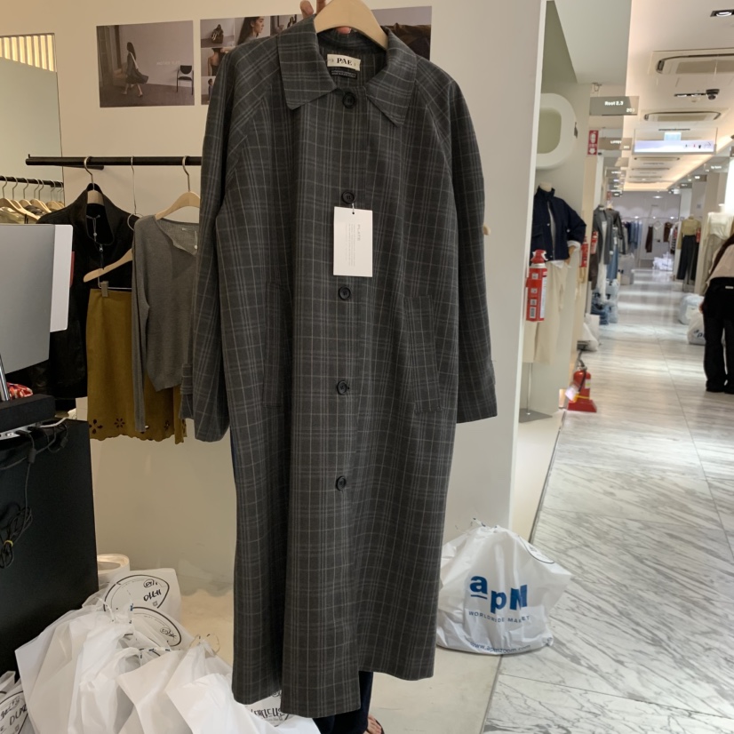 PLATE東大門直郵女士新款真品休閑推薦時尚人氣熱賣長款風衣ANOTHER PLATE MOOD WEAR長款風衣圖色1