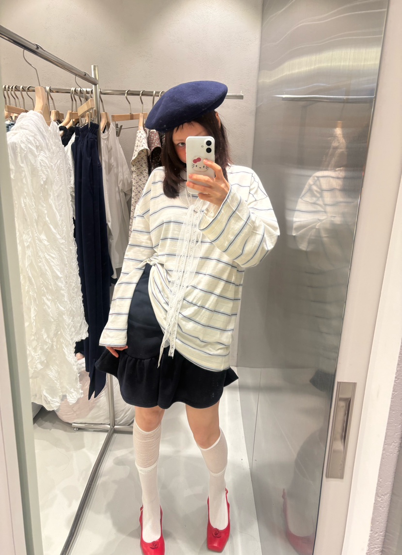 PLATFORM-L韓國直郵女士新款休閑推薦時尚半身裙中短裙褶皺PLATFORM-L半身裙/中短裙