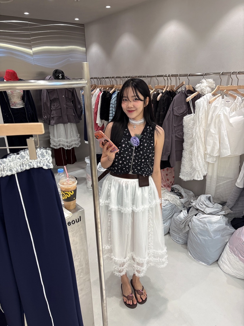 PLATFORM-L東大門實拍女裝新款時尚推薦真品熱賣馬甲花朵PLATFORM-L馬甲