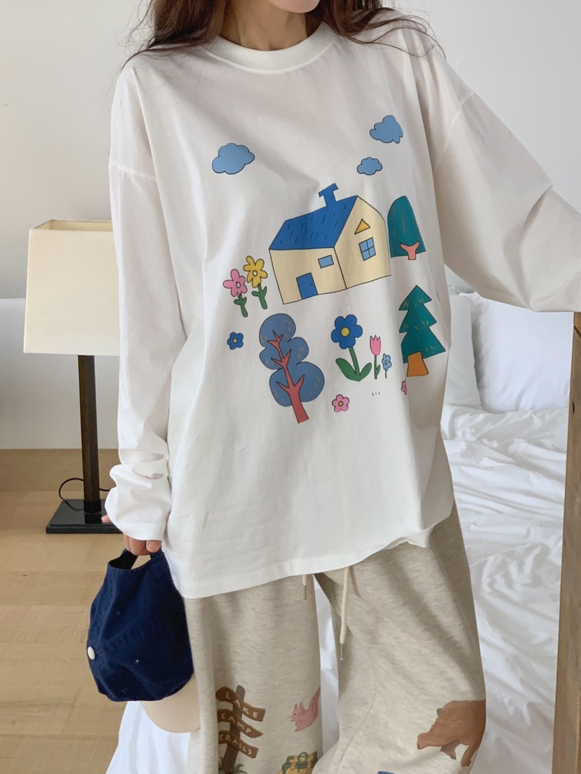 TOLL韓國直郵女士新款時尚人氣休閑熱賣推薦真品長袖T恤TOLL長袖T恤