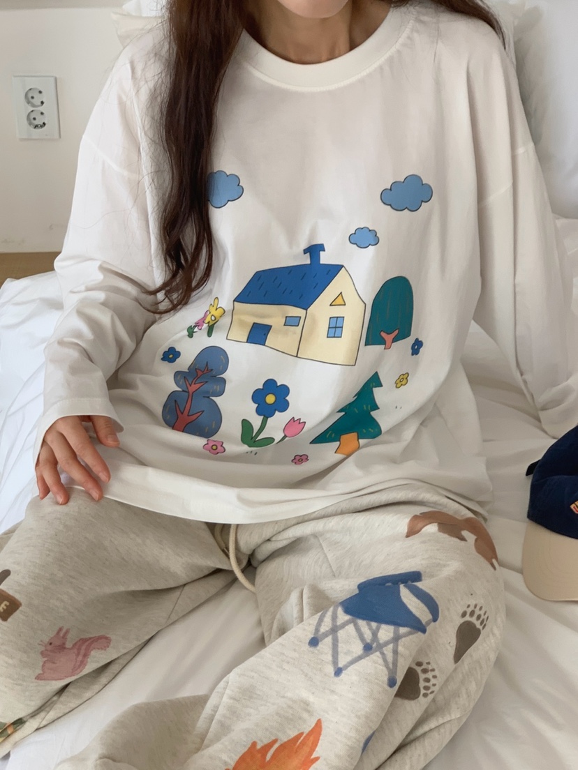 TOLL韓國直郵女士新款時尚人氣休閑熱賣推薦真品長袖T恤TOLL長袖T恤