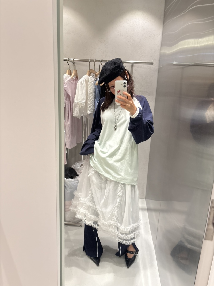 PLATFORM-L韓國代購女士新品時尚人氣真品長袖T恤撞色寬松PLATFORM-L長袖T恤