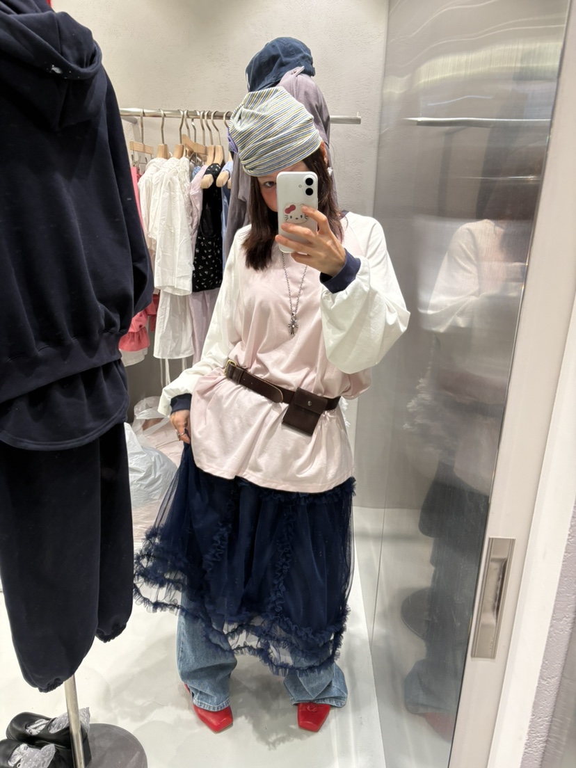 PLATFORM-L韓國代購女士新品時尚人氣真品長袖T恤撞色寬松PLATFORM-L長袖T恤