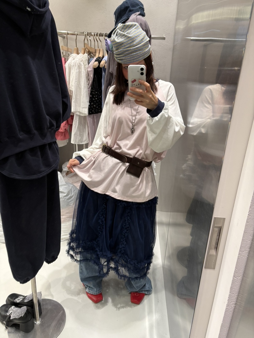 PLATFORM-L韓國代購女士新品時尚人氣真品長袖T恤撞色寬松PLATFORM-L長袖T恤