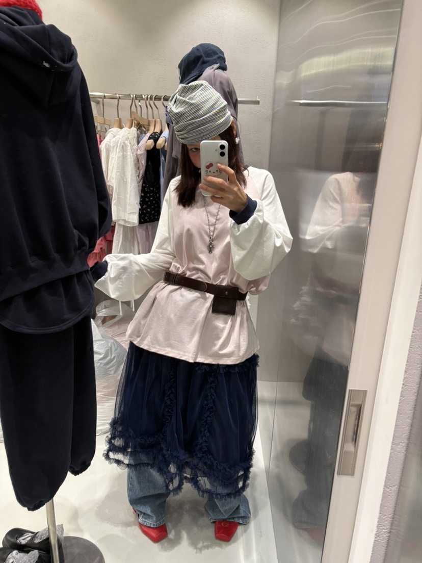 PLATFORM-L韓國代購女士新品時尚人氣真品長袖T恤撞色寬松PLATFORM-L長袖T恤