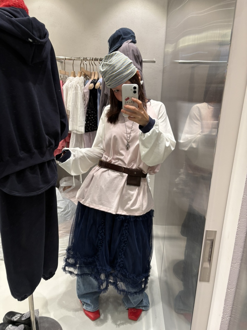 PLATFORM-L韓國代購女士新品時尚人氣真品長袖T恤撞色寬松PLATFORM-L長袖T恤