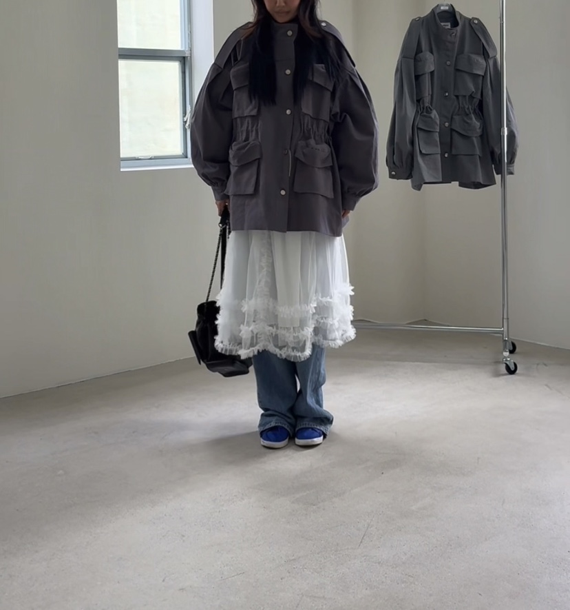 PLATFORM-L韓國代購女士新品熱賣推薦真品時尚人氣夾克口袋PLATFORM-L夾克