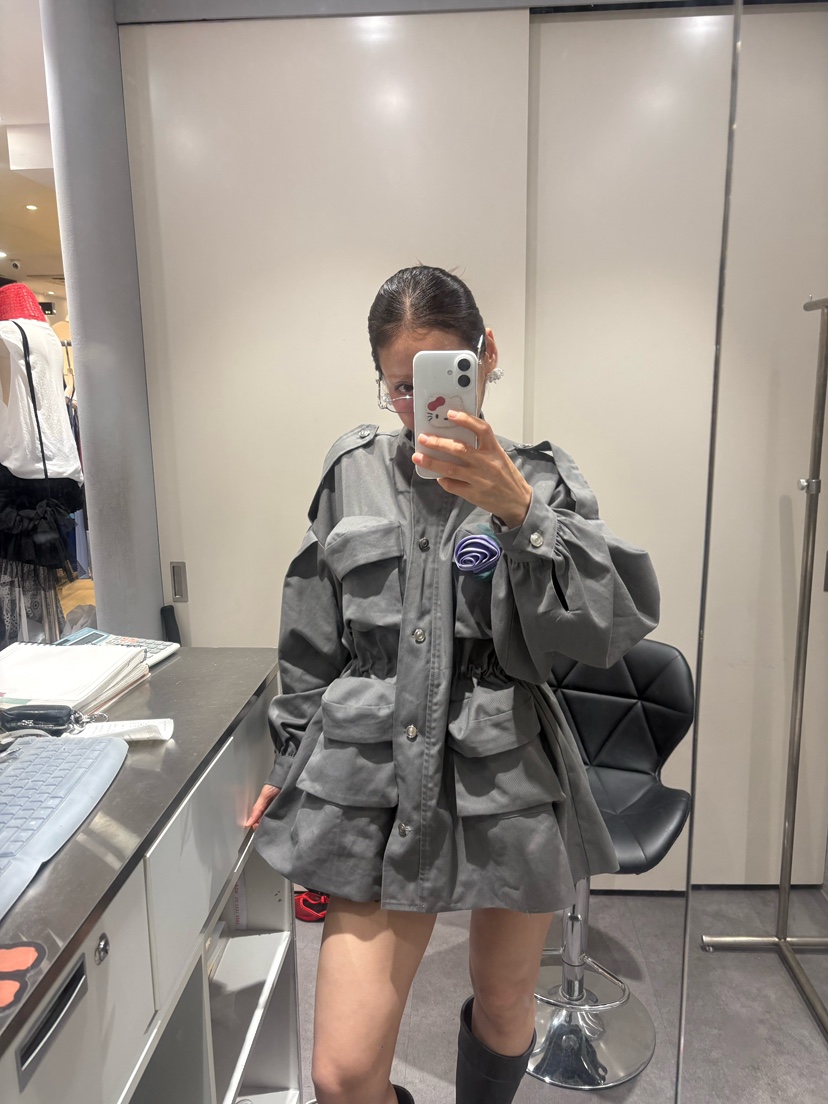 PLATFORM-L韓國代購女士新品熱賣推薦真品時尚人氣夾克口袋PLATFORM-L夾克圖色2