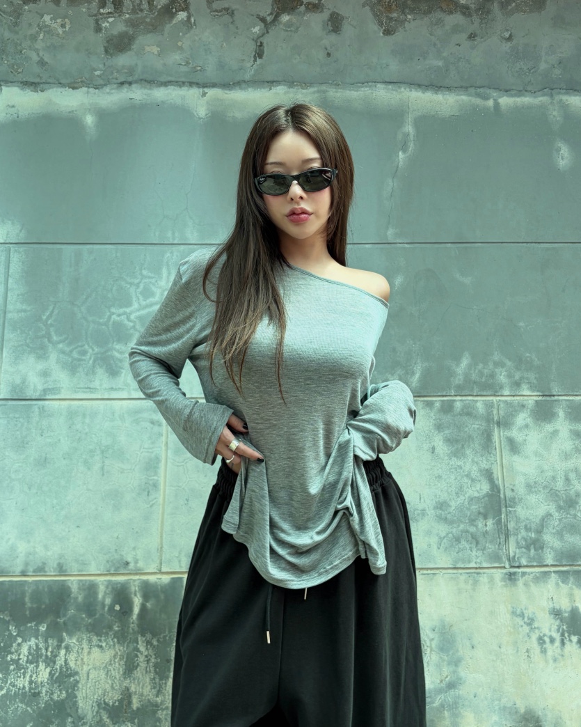 TIPSY東大門實拍女士新品人氣時尚熱賣真品推薦休閑長袖T恤TIPSY長袖T恤