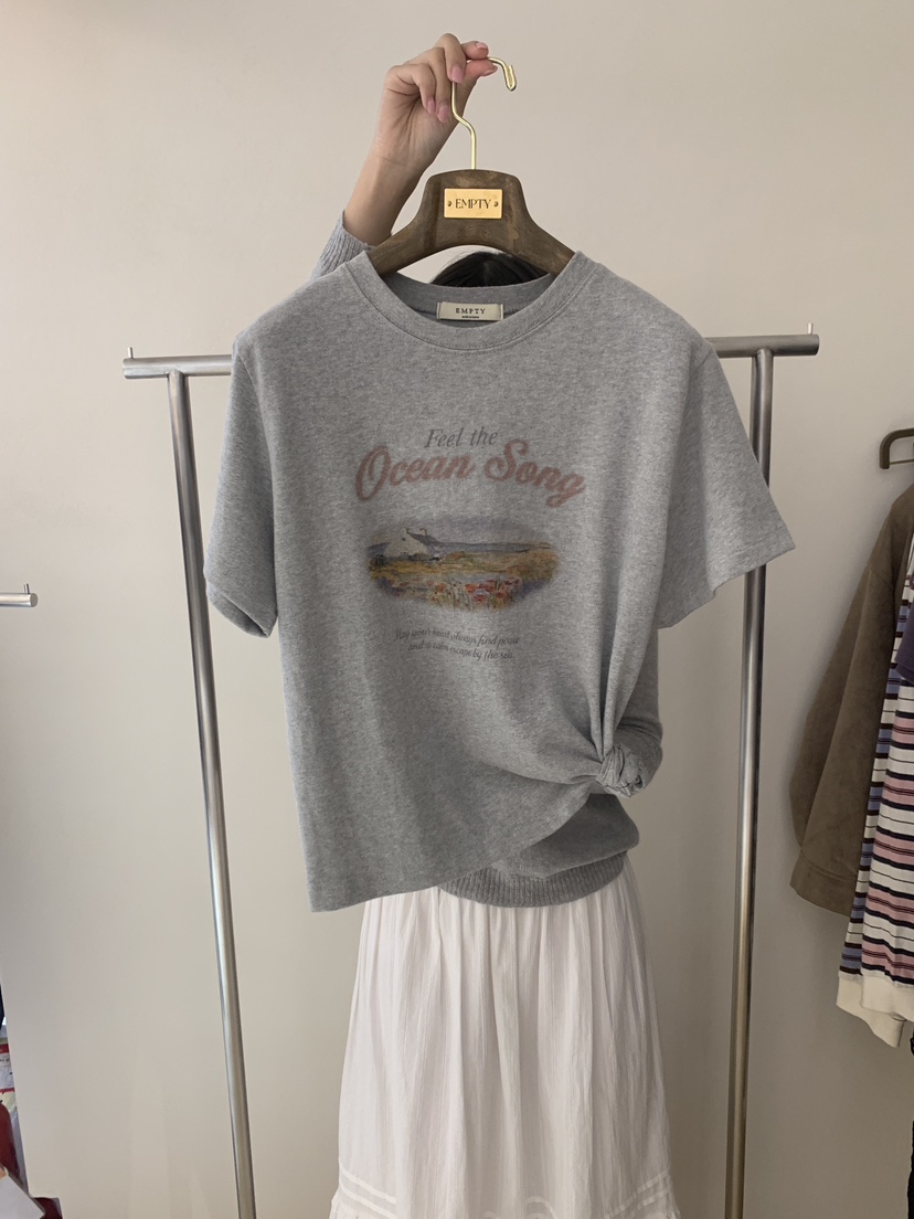EMPTY東大門代購女士新品真品熱賣人氣時尚休閑推薦T恤EMPTYT恤圖色3