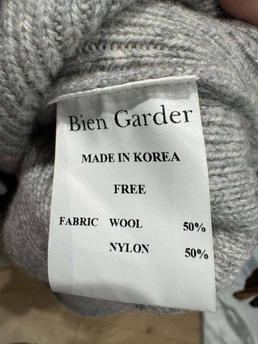 BIEN GARDER韓國代購女士新款人氣推薦休閑馬甲羊毛口袋BIEN GARDER馬甲