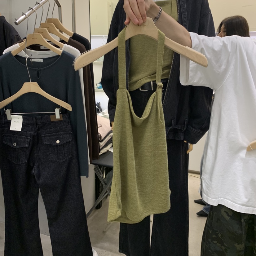PHILO東大門直郵女裝新品熱賣人氣休閑時尚推薦真品吊帶背心PHILO吊帶/背心圖色3綠