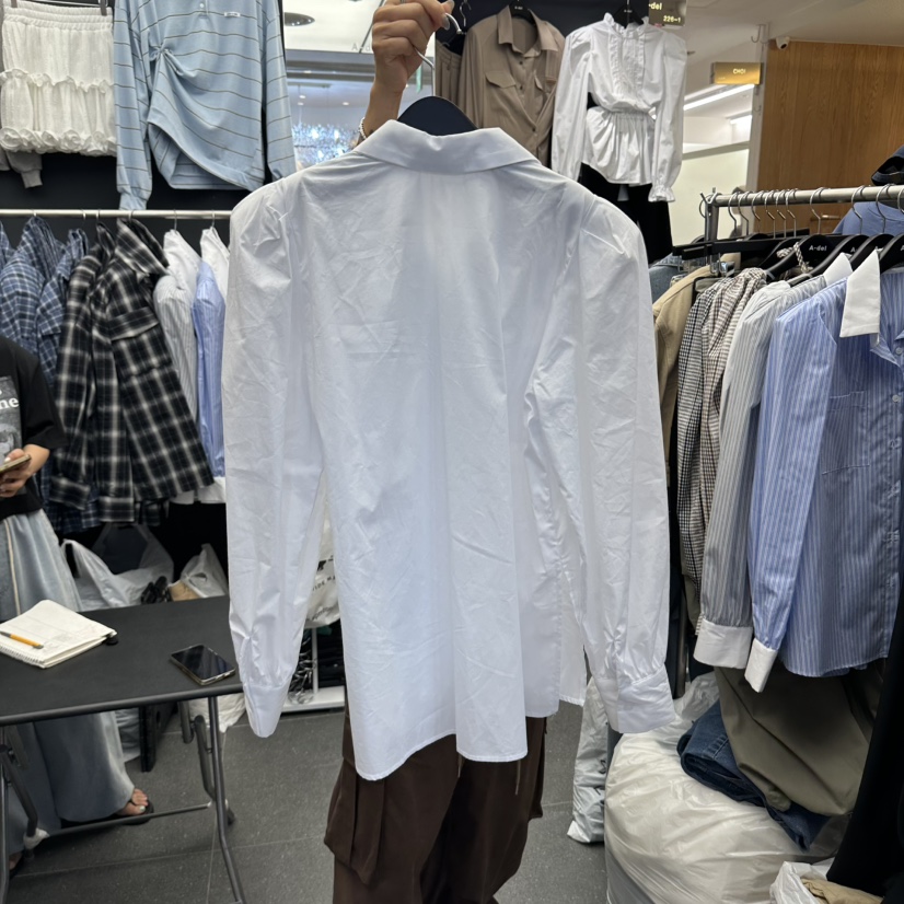 A-DEL韓國代購女裝新品休閑真品熱賣推薦襯衫蕾絲衫泡泡袖A-DEL襯衫/蕾絲衫