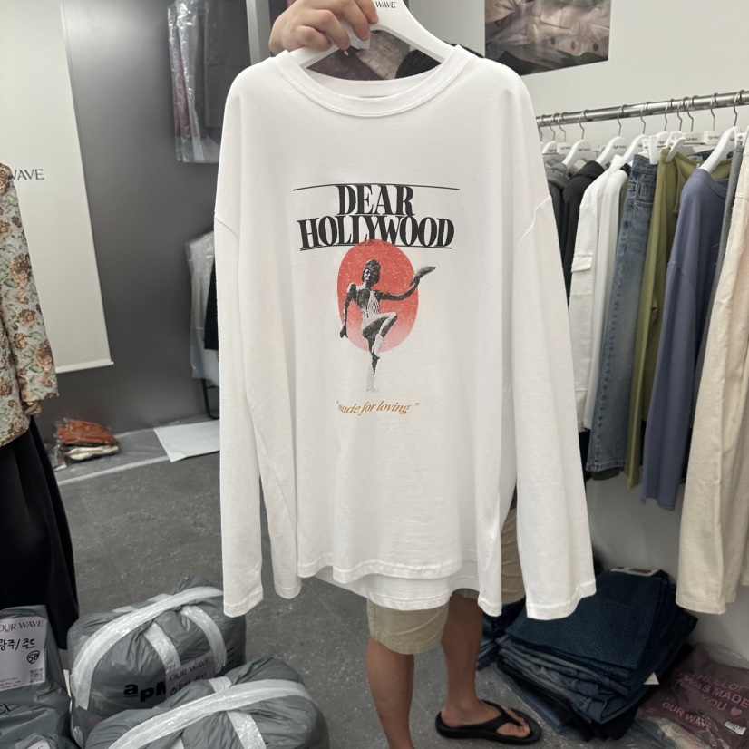 OURWAVE/OUR ROOM韓國直郵女士新款推薦真品時尚長袖T恤OURWAVE/OUR ROOM長袖T恤圖色1