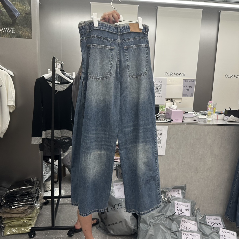 OURWAVE/OUR ROOM東大門實拍女士新款休閑推薦人氣牛仔褲OURWAVE/OUR ROOM牛仔褲