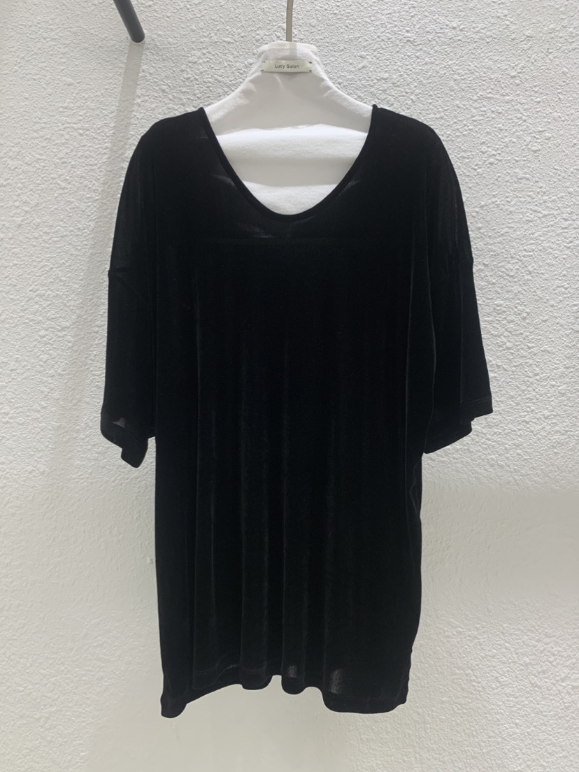 LUCY SALON韓國直郵女士新品推薦時尚休閑熱賣T恤天鵝絨LUCY SALONT恤圖色3黑色