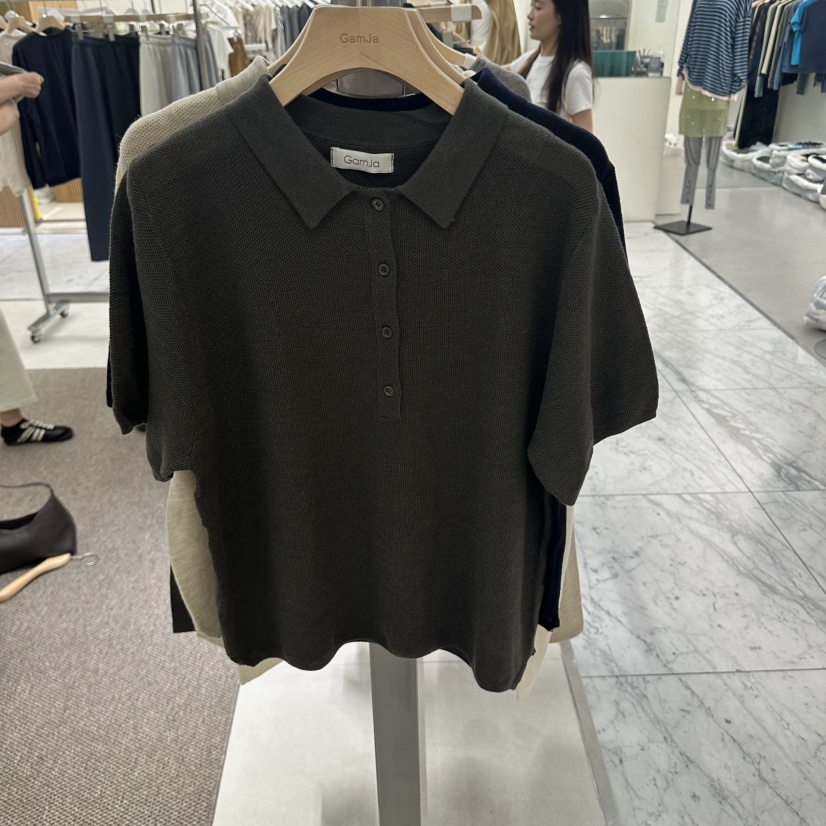 GAM JA東大門直郵女士新品熱賣休閑時尚推薦人氣真品T恤GAM JAT恤圖色2墨綠色