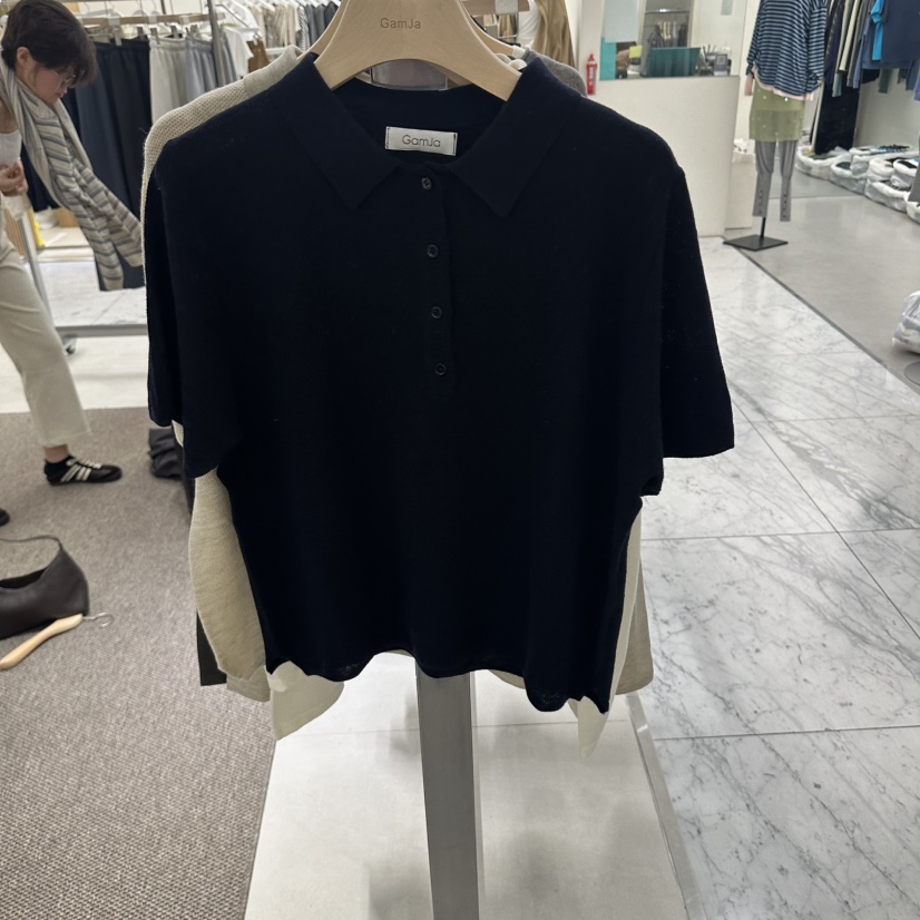 GAM JA東大門直郵女士新品熱賣休閑時尚推薦人氣真品T恤GAM JAT恤圖色3藏藍色