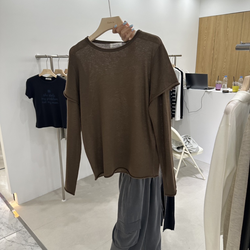 GAM JA東大門代購女裝新款熱賣真品推薦人氣時尚長袖T恤GAM JA長袖T恤圖色5