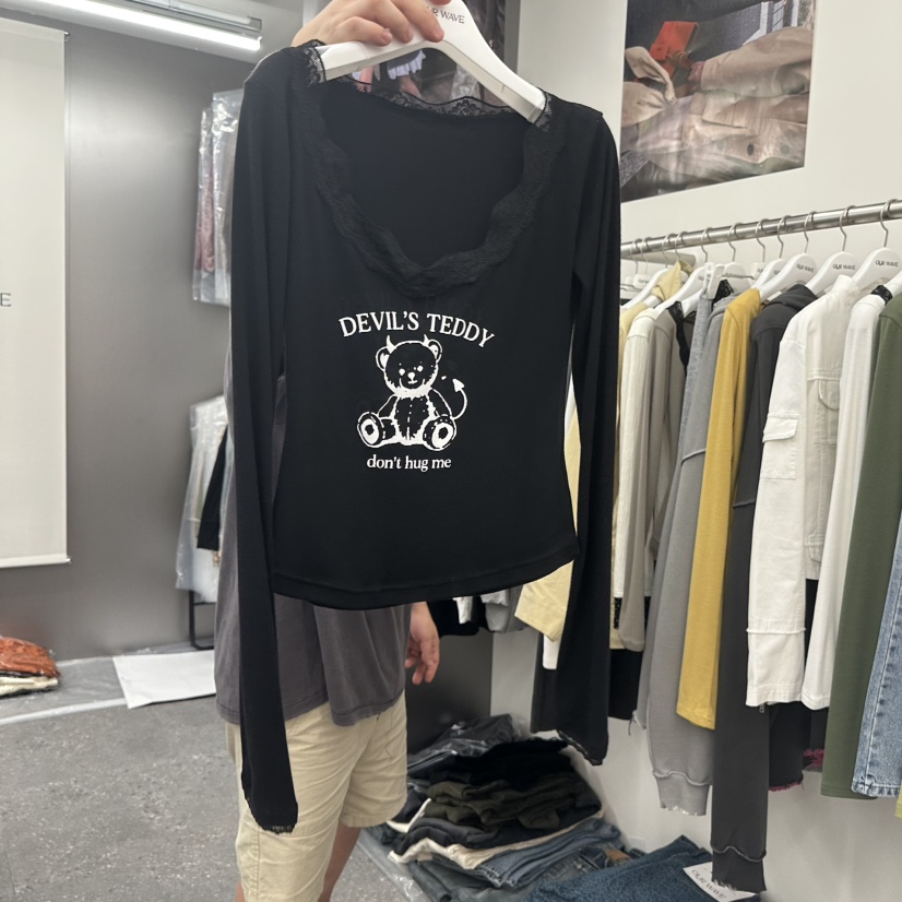 OURWAVE/OUR ROOM東大門代購女裝新款時尚休閑熱賣長袖T恤OURWAVE/OUR ROOM長袖T恤圖色4