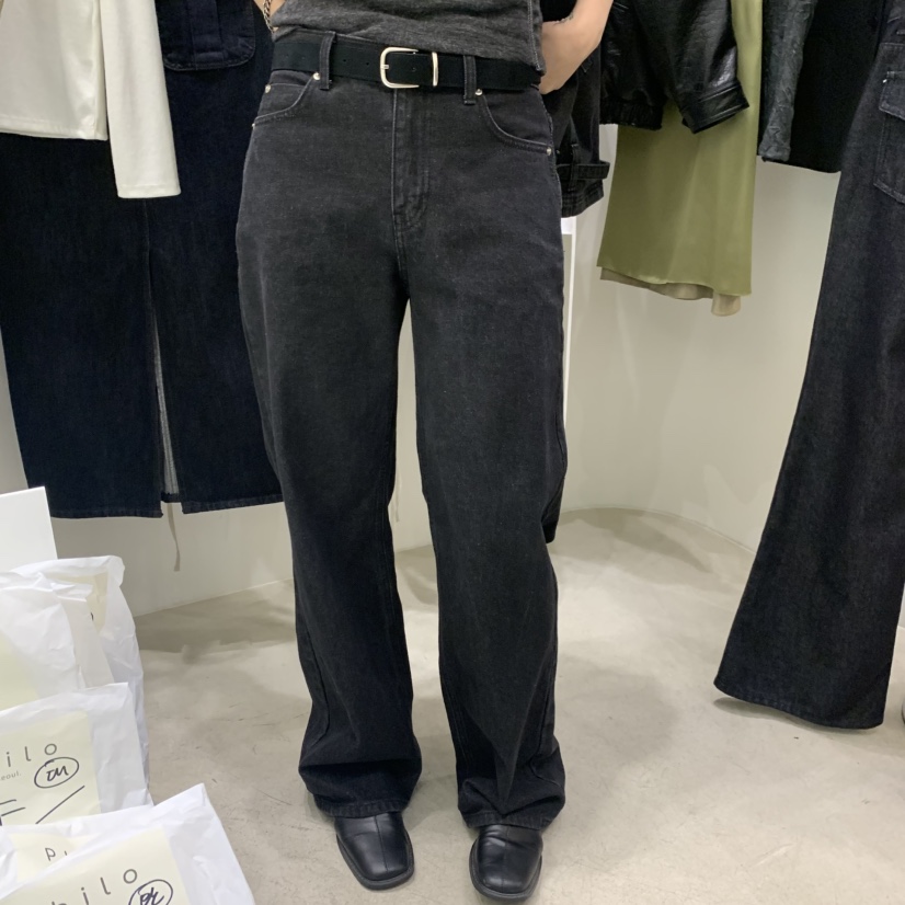 PHILO東大門實拍女士新品推薦真品人氣休閑牛仔褲不含腰帶PHILO牛仔褲圖色1