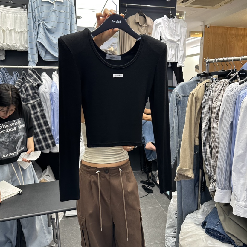A-DEL韓國直郵女裝新品人氣時尚真品推薦熱賣休閑長袖T恤A-DEL長袖T恤圖色2
