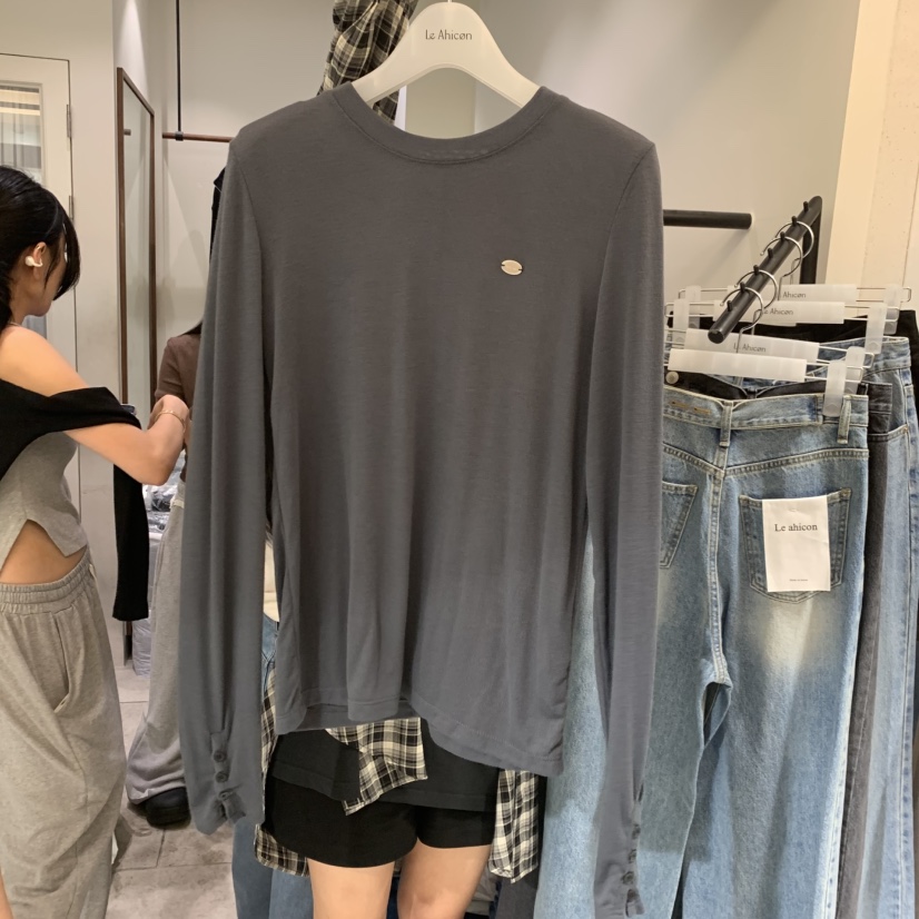 LE AHICON東大門實拍女士新品真品熱賣時尚休閑人氣長袖T恤Le Ahicon長袖T恤圖色6墨