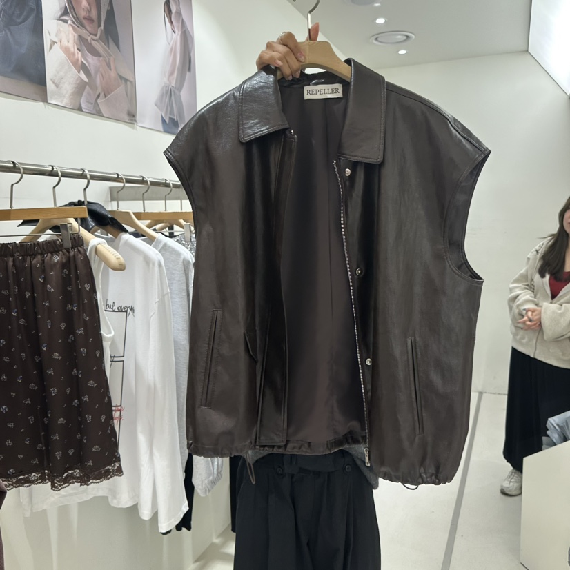 REPELLER韓國代購女士新品時尚真品推薦人氣熱賣休閑馬甲REPELLER馬甲圖色1