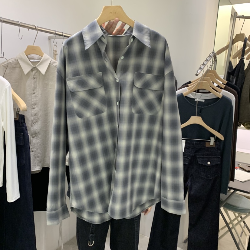 PHILO東大門代購女士新品時尚真品熱賣休閑推薦襯衫蕾絲衫PHILO襯衫/蕾絲衫圖色2灰