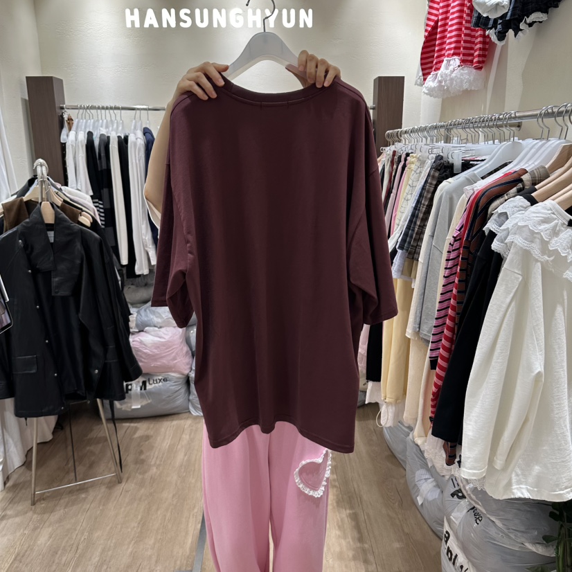 HANSUNGHYUN韓國代購女裝新款熱賣休閑時尚人氣真品T恤寬松HANSUNGHYUNT恤