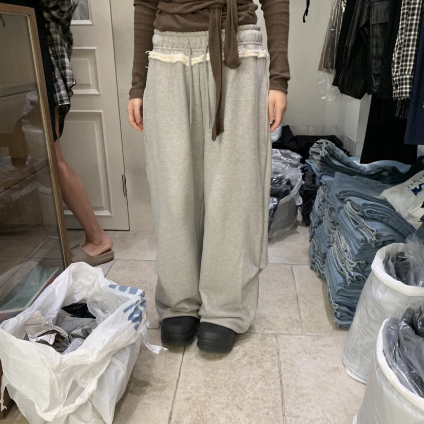 LE AHICON東大門直郵女裝新品熱賣真品時尚休閑人氣休閑褲Le Ahicon休閑褲圖色1