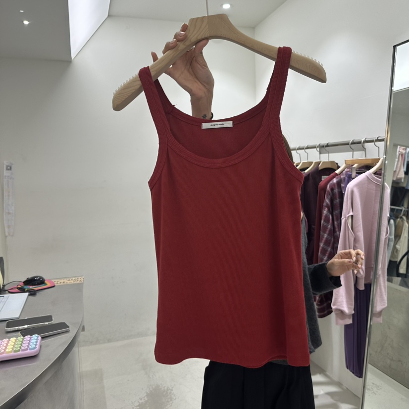 REPELLER韓國代購女士新款人氣真品熱賣吊帶背心保暖羅紋REPELLER吊帶/背心圖色5