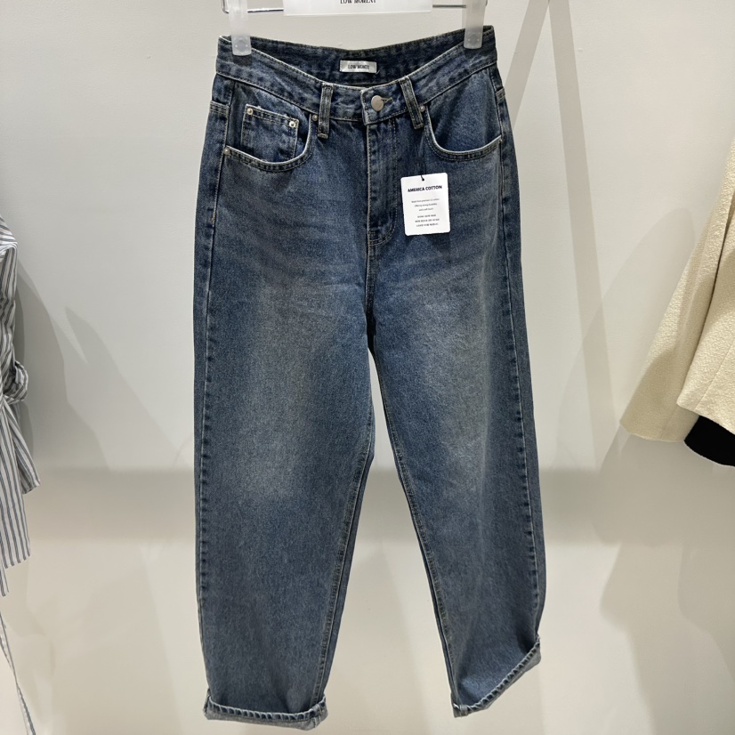 LOW MOMENT東大門代購女裝新品熱賣時尚真品人氣休閑牛仔褲LOW MOMENT牛仔褲圖色1