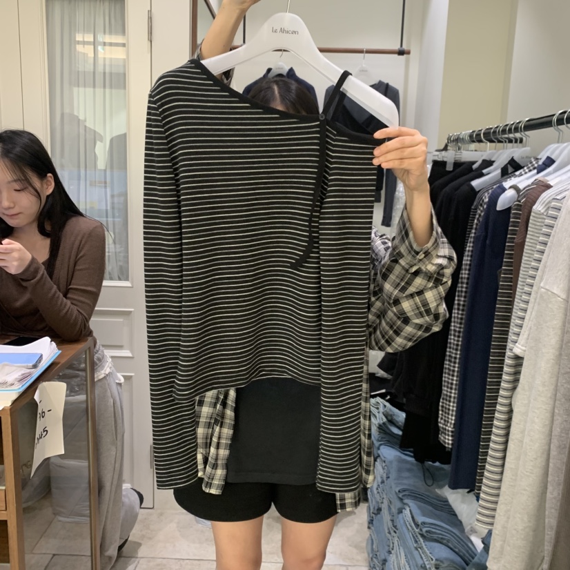 LE AHICON韓國直郵女裝新款真品熱賣人氣休閑推薦長袖T恤Le Ahicon長袖T恤圖色2