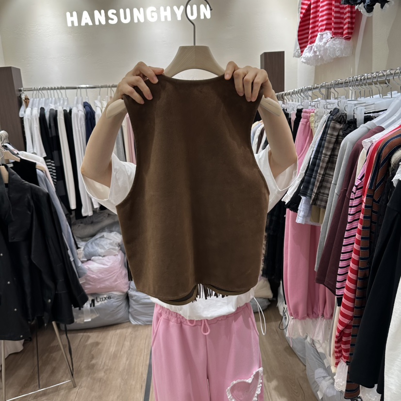 HANSUNGHYUN韓國直郵女裝新品真品熱賣人氣時尚推薦馬甲流蘇HANSUNGHYUN馬甲