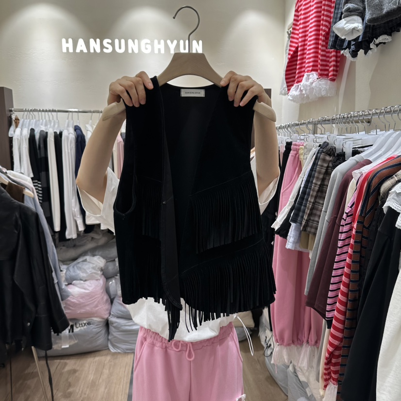 HANSUNGHYUN韓國直郵女裝新品真品熱賣人氣時尚推薦馬甲流蘇HANSUNGHYUN馬甲圖色2