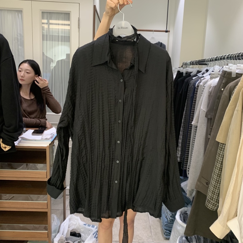 LE AHICON韓國代購女士新品人氣推薦真品時尚襯衫蕾絲衫Le Ahicon襯衫/蕾絲衫圖色3