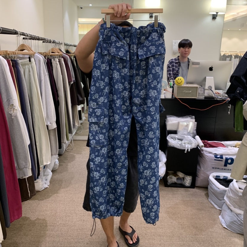 BREEZE韓國直郵女裝新款時尚人氣熱賣真品休閑褲串珠花朵BREEZE休閑褲